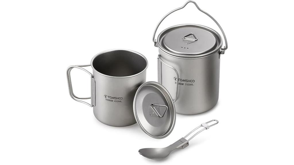 lightweight camping pot set