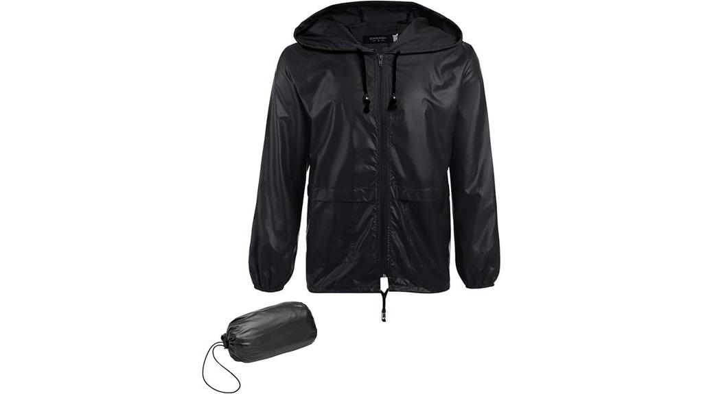 lightweight waterproof rain jacket
