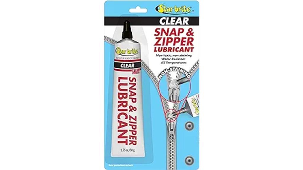 lubricant for snaps and zippers
