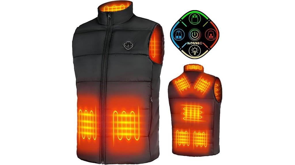 men s heated vest features