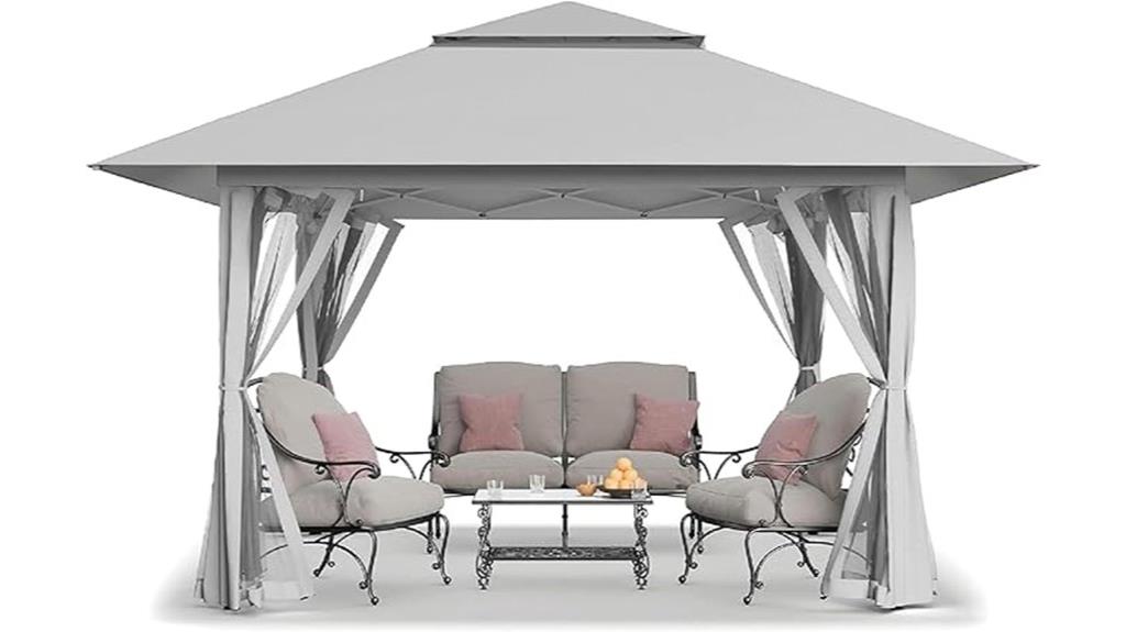 outdoor gazebo with netting