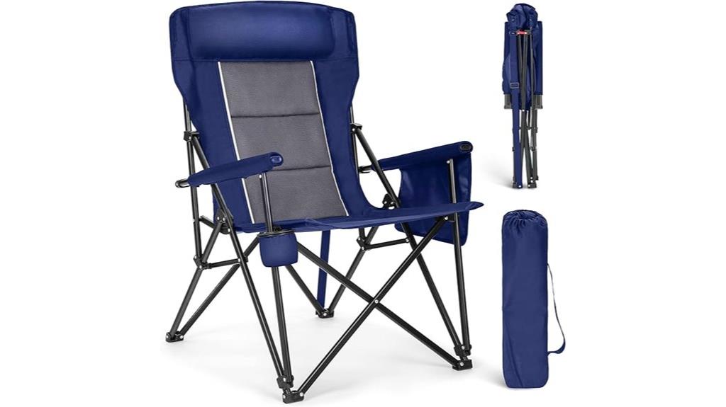 oversized camping chairs with cup holders