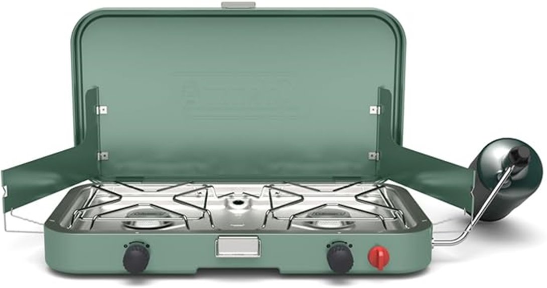 portable 2 burner camping stove