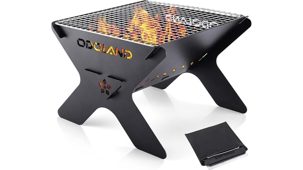 portable folding charcoal grill