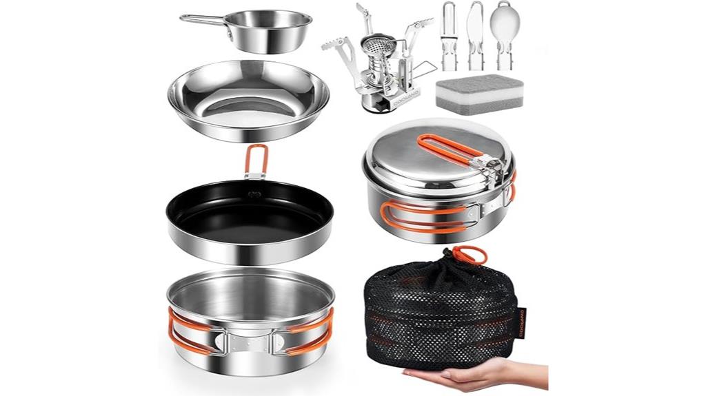 portable stainless steel cookware