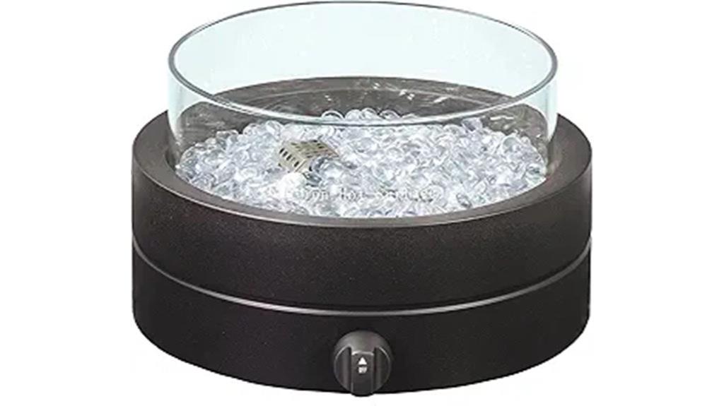 portable tabletop propane firepit