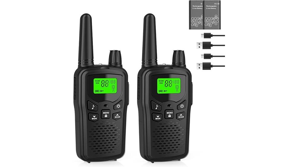 rechargeable 22 channel walkie talkies