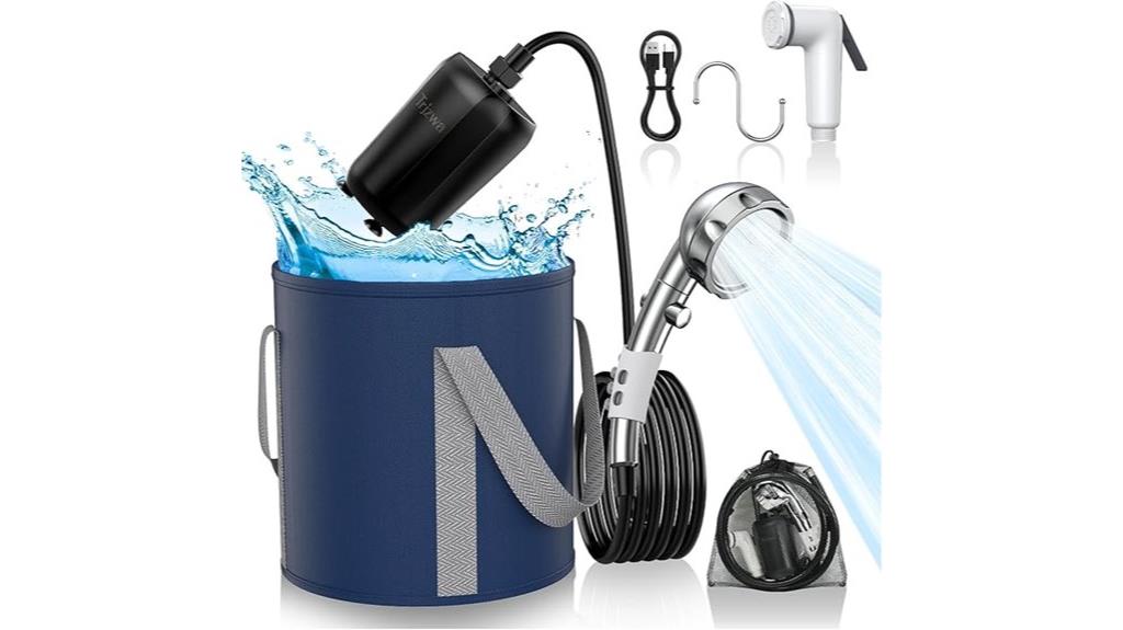 rechargeable portable camping shower