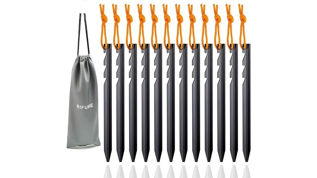 reflective tent stake set