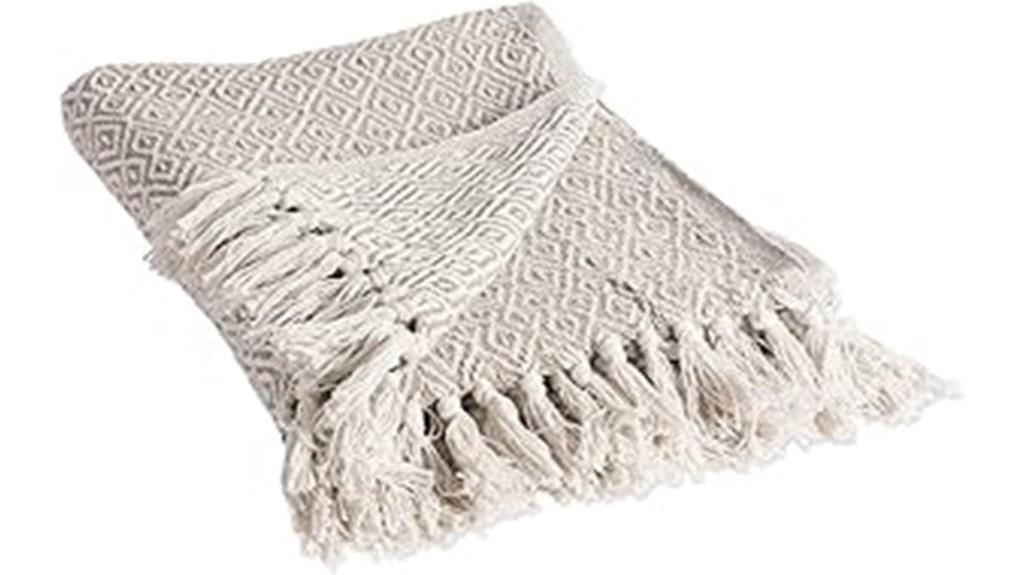 rustic double diamond throw
