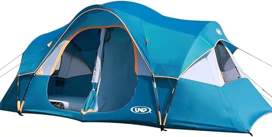 spacious 10 person camping tent