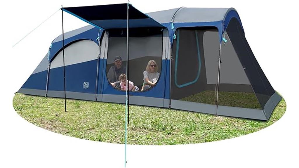 spacious family camping tent