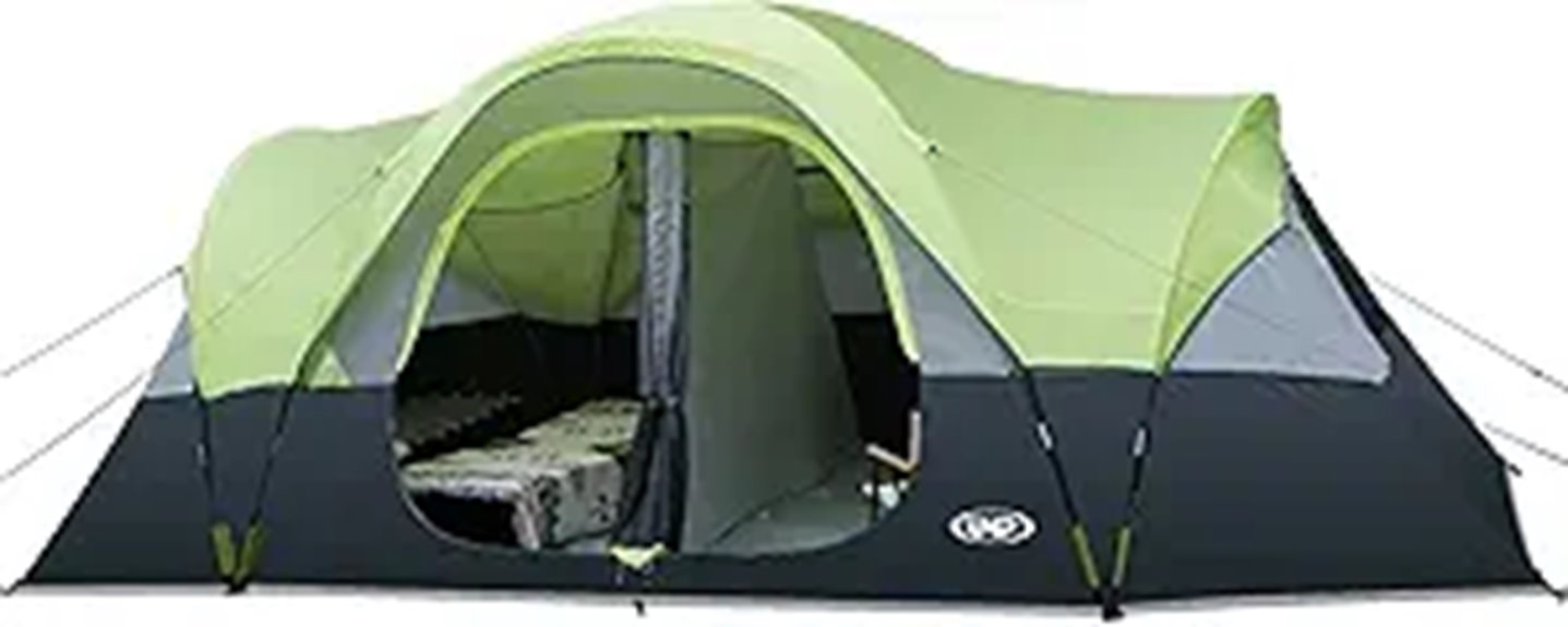 spacious family camping tent