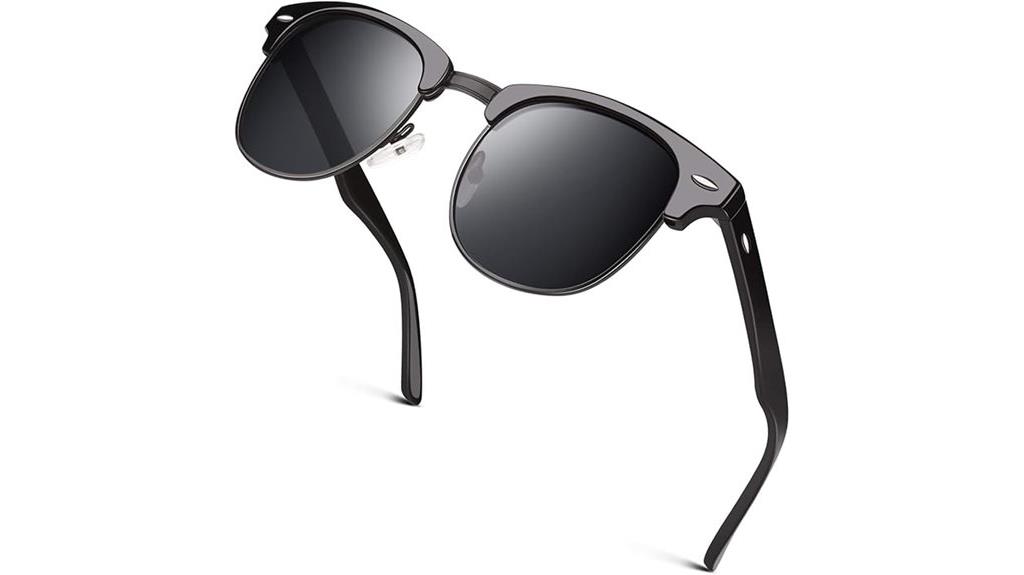 stylish polarized rimless sunglasses