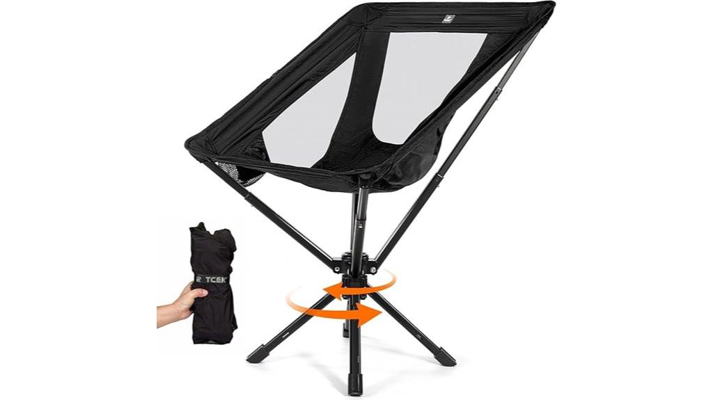 swivel camping chair convenience