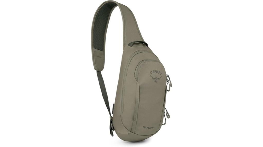 tan concrete sling bag