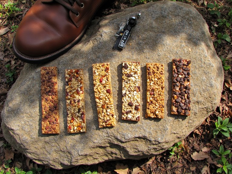 tasty energy bars hiking
