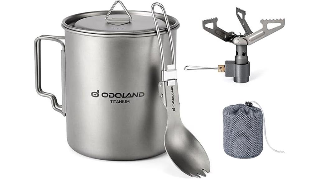titanium camping cookware set