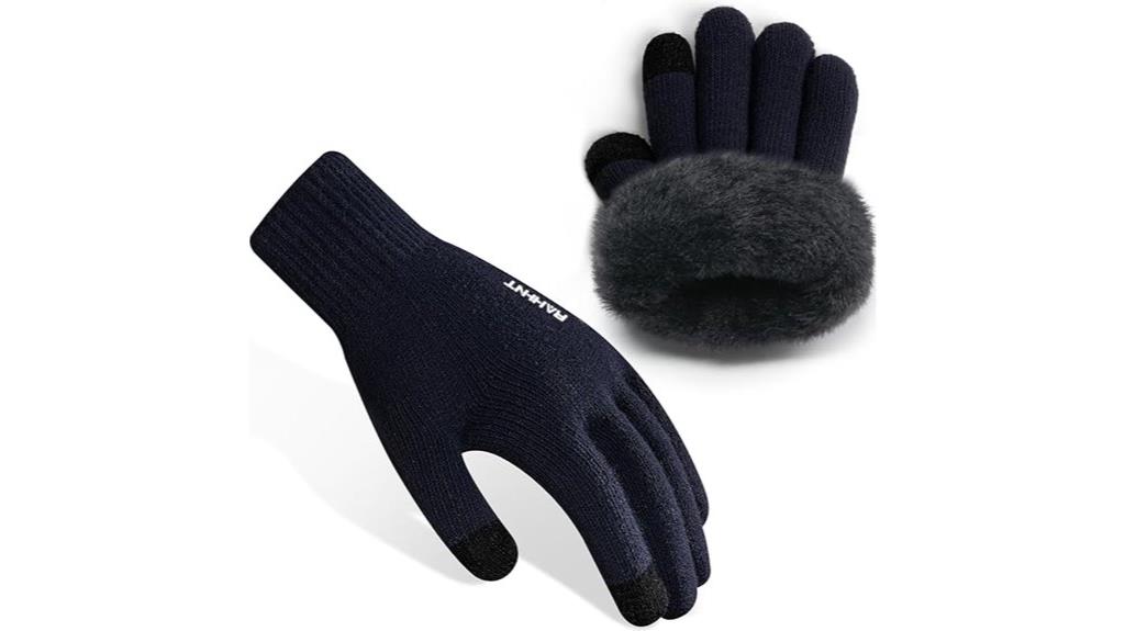 touchscreen winter wool gloves