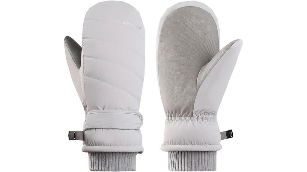 warm winter ski mittens
