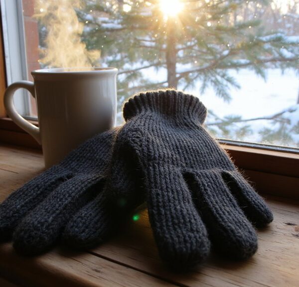 warm winter wool gloves