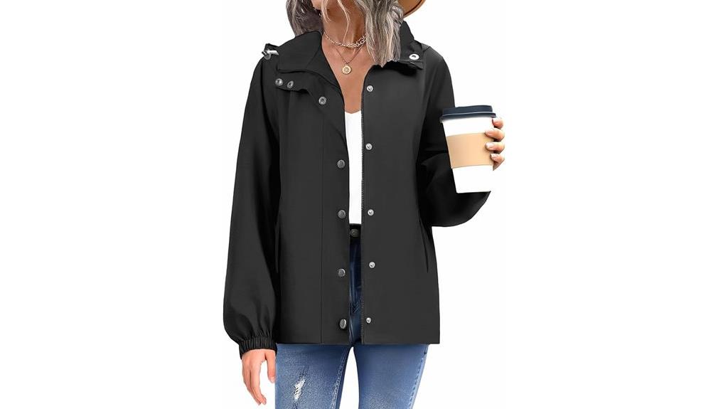 waterproof hooded rain jacket