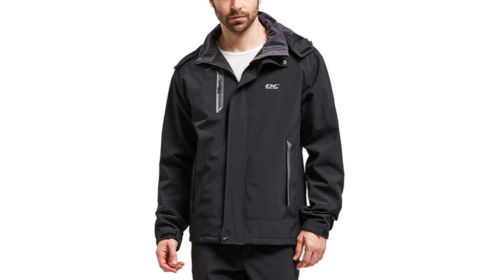 waterproof hooded rain jacket