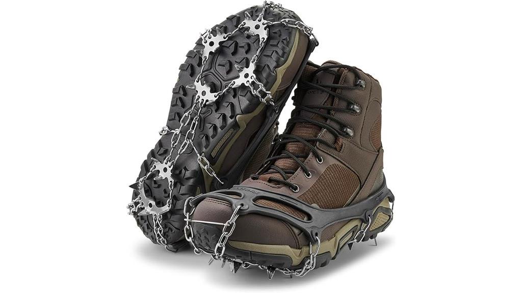 winter traction with spikes