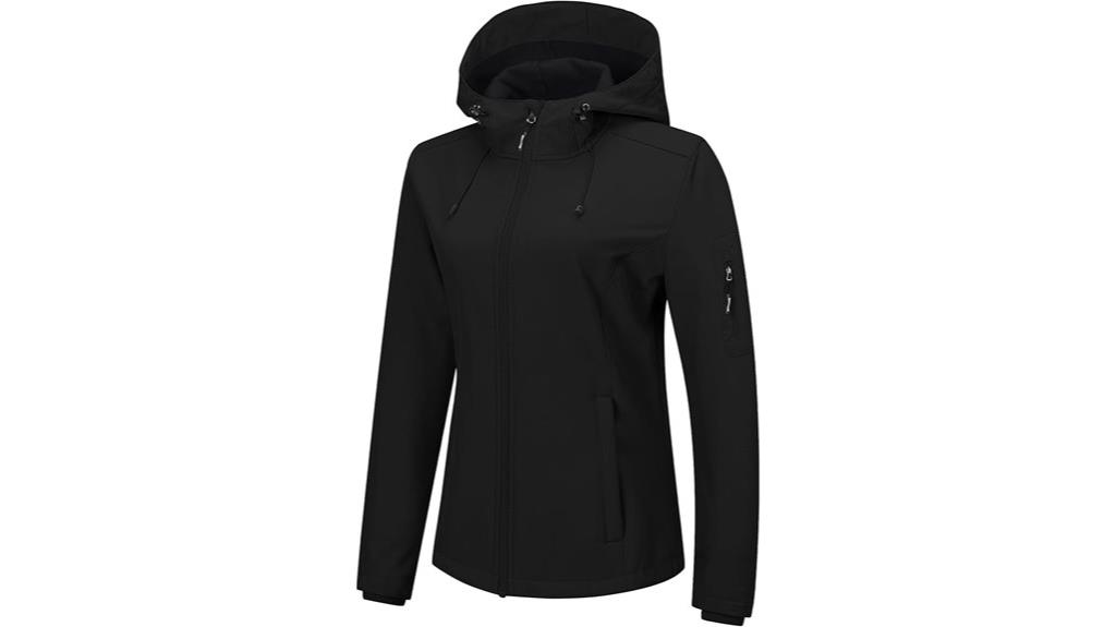 women s softshell hooded jacket