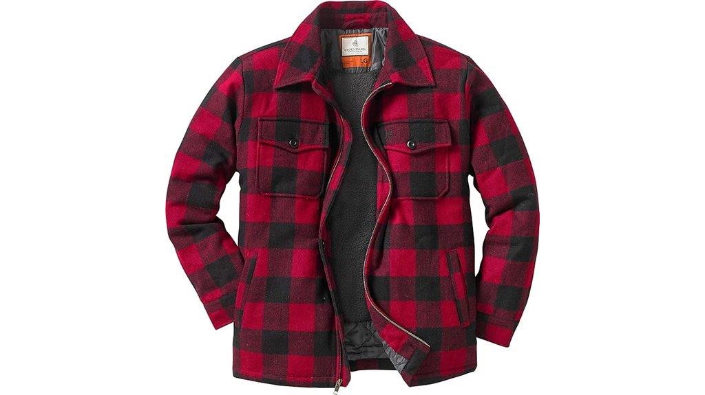 wool blend insulated jacket