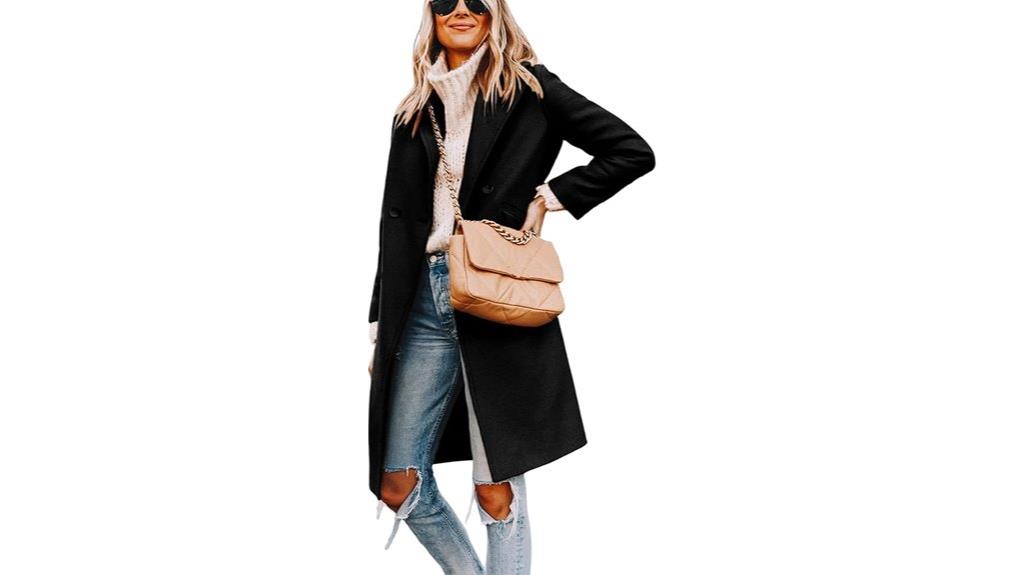 wool peacoat with lapel