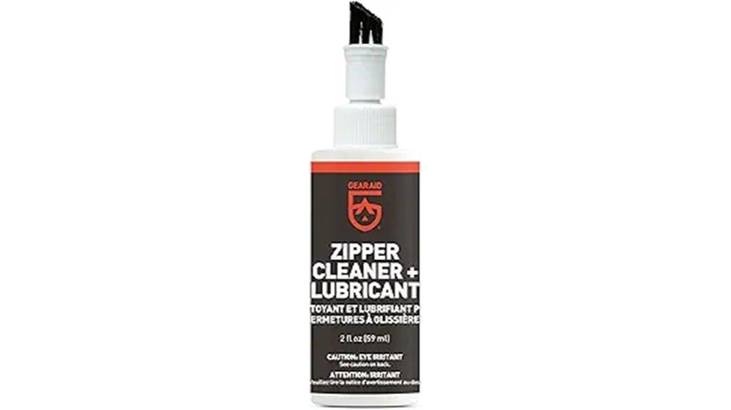 zipper cleaning and lubrication