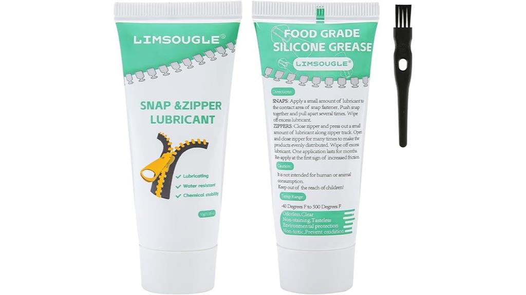 zipper lubricant with brush